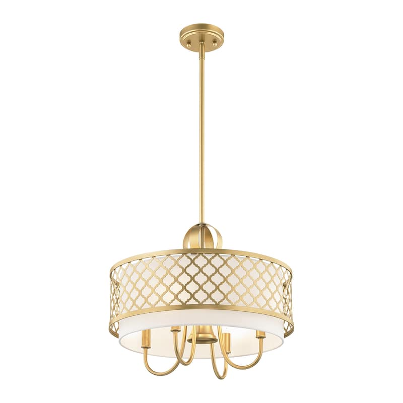 Livex Lighting Arabesque Single Light 18" Wide Drum Chandelier with