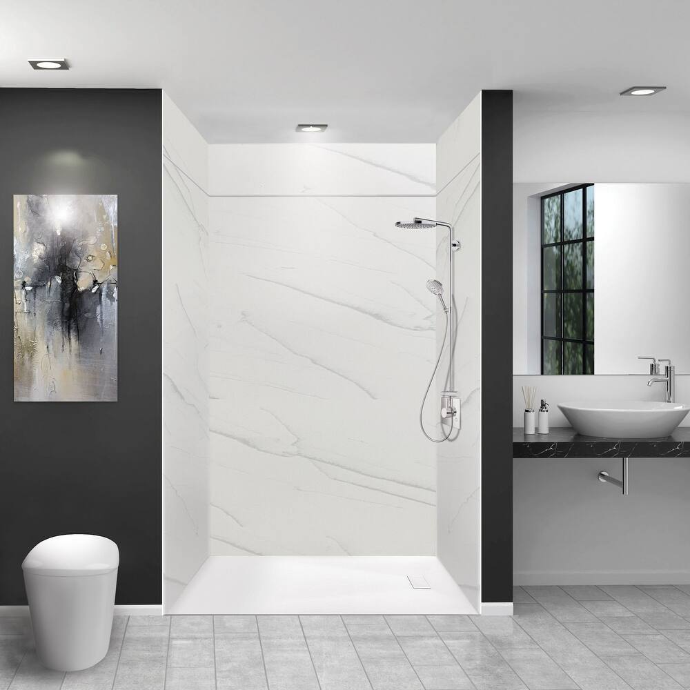 Transolid LWKX60368412 Lusso 96" H x 60" W x 36" D Three Wall Alcove