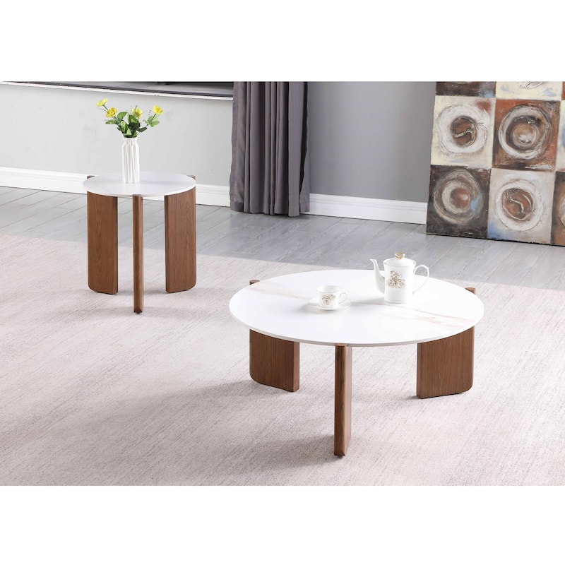 Somette Helida Sintered Stone Top Cocktail Table