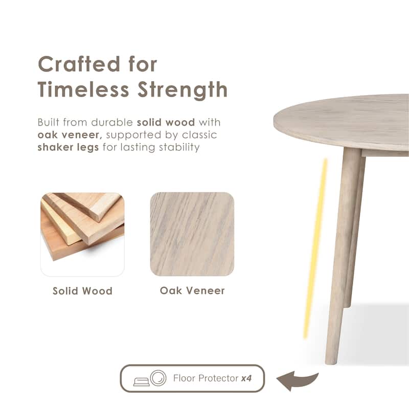 Furniture of America Galgary Mid-Century Modern 42-inch Wood Round Dining Table