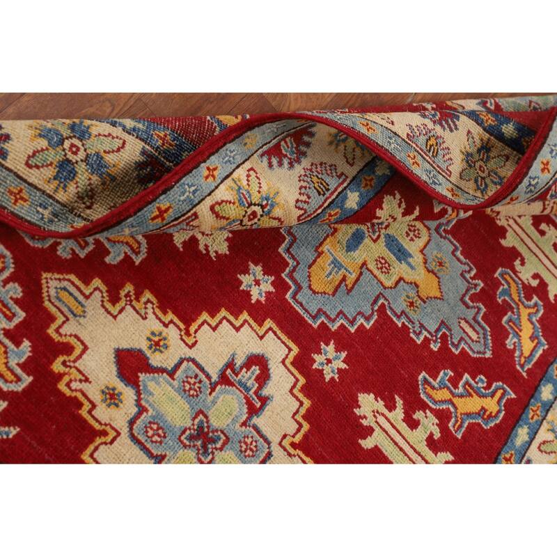 Traditional Red Kazak Accent Rug Hand-Knotted Wool Carpet - 3'5" x 5'1"