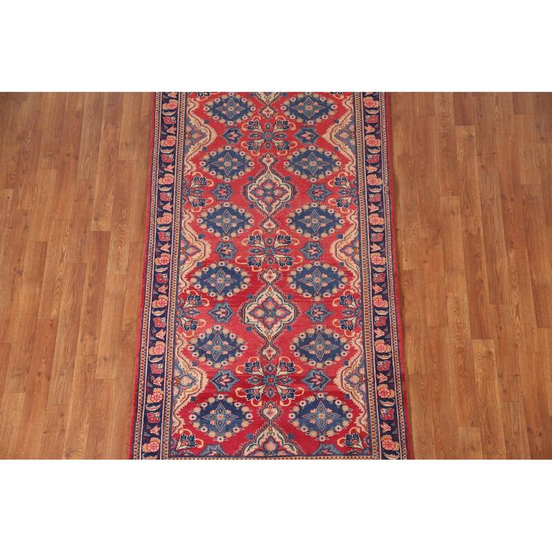 Kerman Persian Vintage Runner Rug Hand-Knotted Wool Carpet - 3'5" x 6'6"