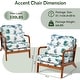 preview thumbnail 10 of 9, EROMMY Mid Century Modern Accent Chair - Floral Lounge Chair with Solid Rubber Wood Frame, 330lbs Capacity, Green