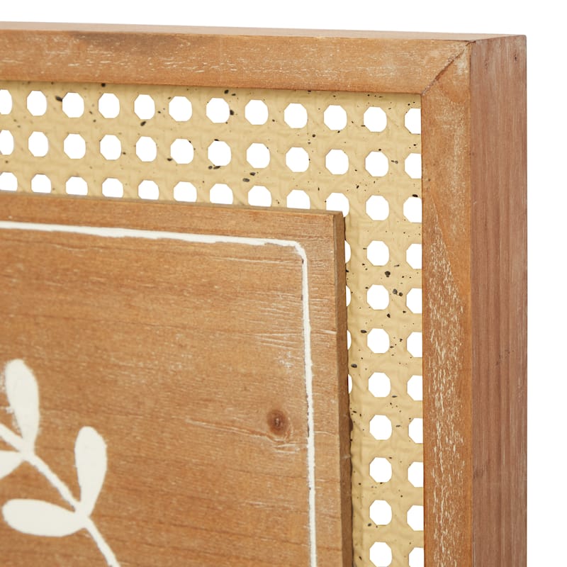 Brown Wood Farmhouse Wall decor (Set of 2)