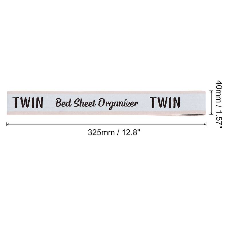 Bed Sheet Organizer Bands 325x40mm Storage Bands, Pink/White, TWIN - Pink/White - 8 Pcs