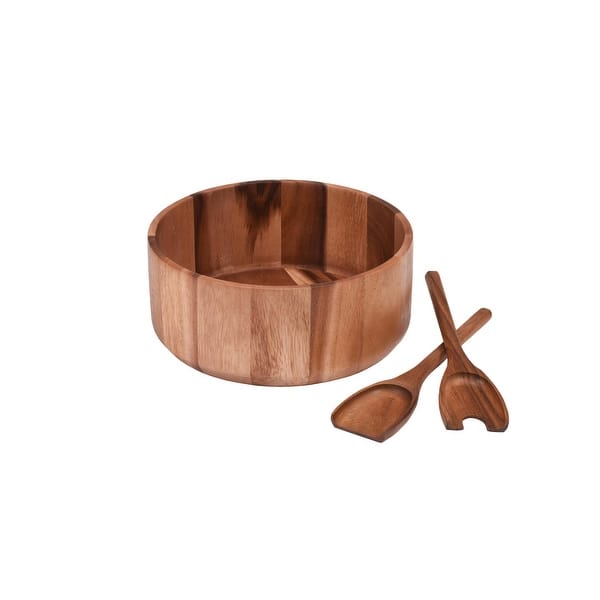 slide 2 of 3, Extra-Large Salad Bowl with Servers 3 Piece
