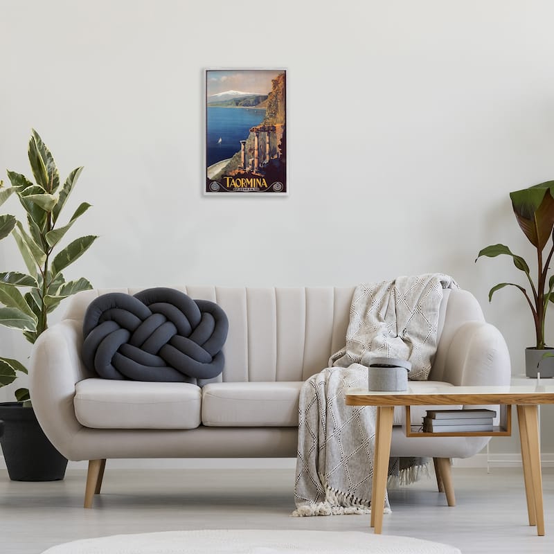 Stupell Tormina Italy Travel Poster Framed Giclee Art Design By Marcus Jules