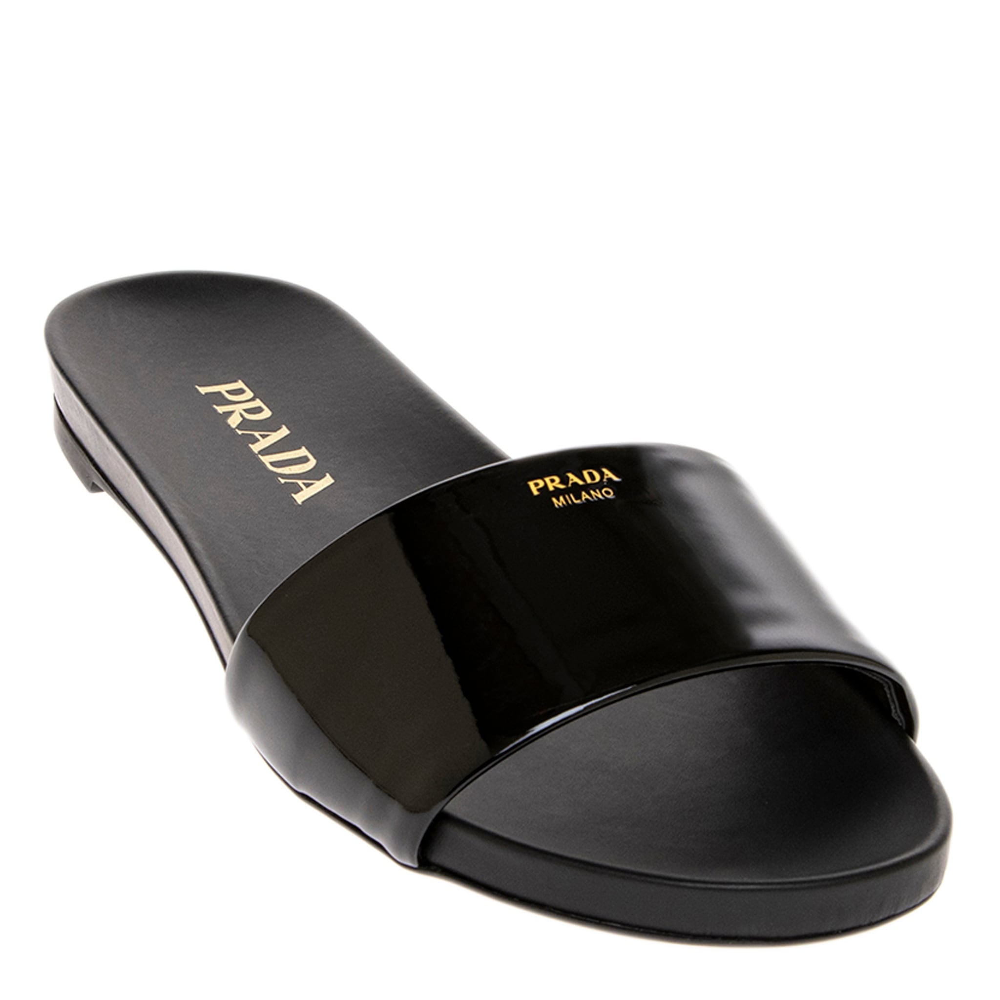 Prada Patent Leather Slides