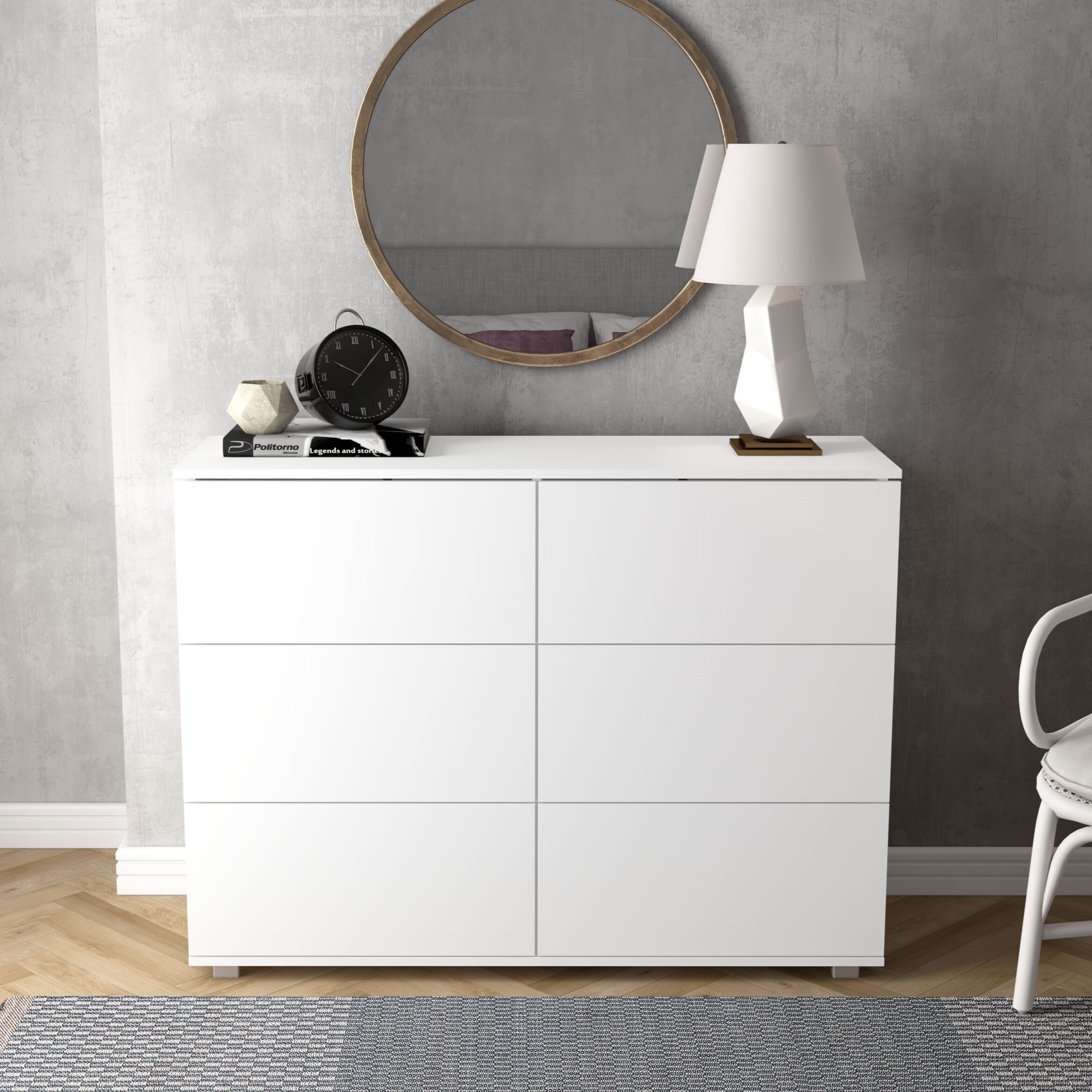 Polifurniture Madison Modern 6 Drawer Double Dresser - Overstock - 33152860
