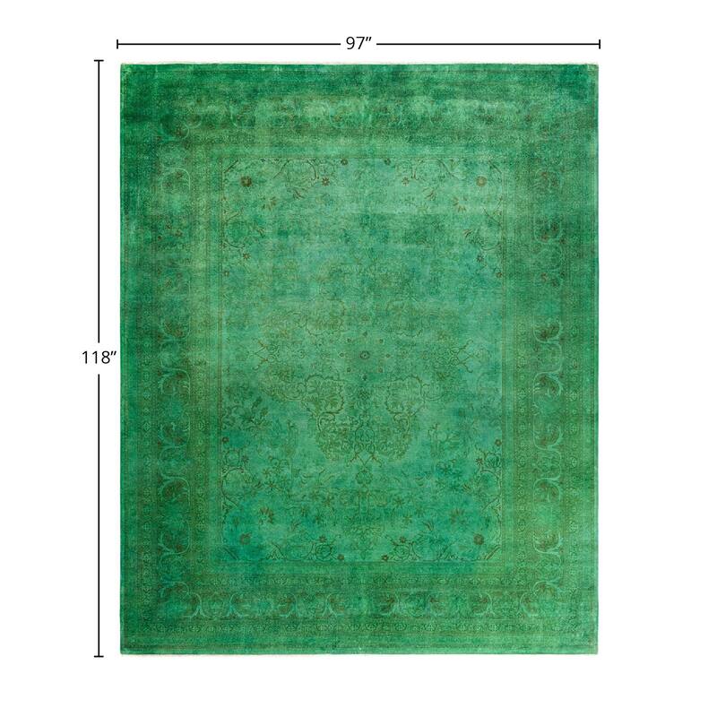 Contemporary Overdyed Wool Hand Knotted Area Rug - 8' 1" x 9' 10"