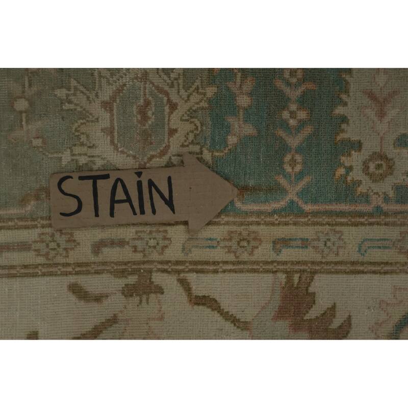 Hand Knotted Oriental 100% Wool Carpet Traditional All-Over Beige & Ivories Ziegler Area Rug - 9' 5'' X 7' 8''