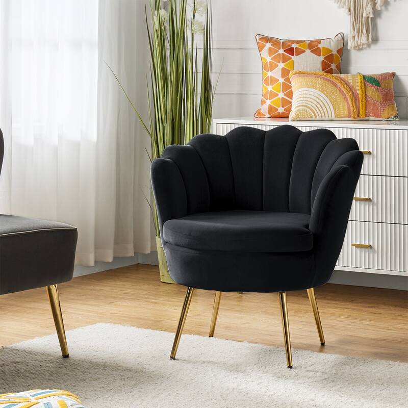Xabier Cute Modern Upholstered Barrel Chair Accent Chair with Tufted Back by HULALA HOME
