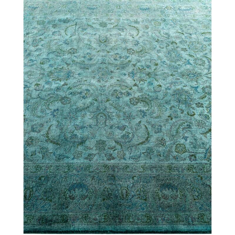 Contemporary Overdyed Wool Hand Knotted Area Rug - 4' 2" x 5' 10"