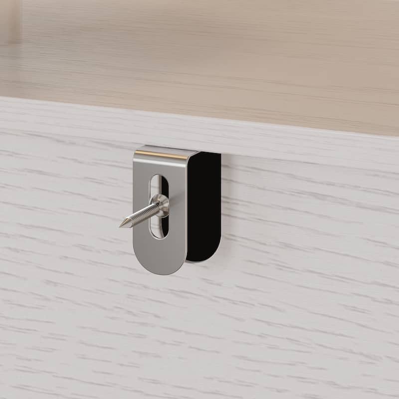 Modern 3-Drawer Wood Dresser for Bedroom, Wide Storage Chest with Metal Handles, Nightstand Cabinet