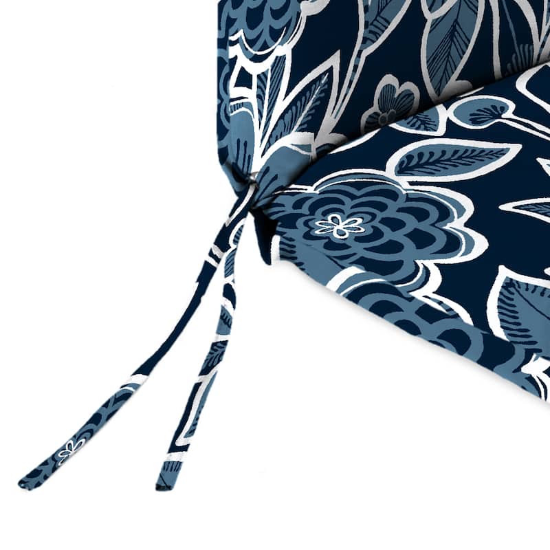 22" x 44" Outdoor Chair Cushion with Ties and Loop - 44'' L x 22'' W x 4'' H