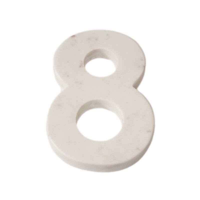 Marble 8" Helvetica 0 - White ST - White - 8