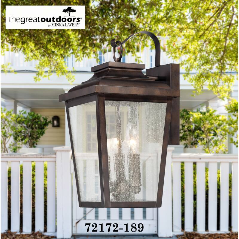 The Great Outdoors 72172-189 Irvington Manor 3 Light 17" Tall Outdoor