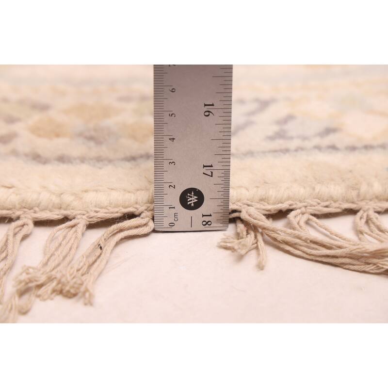 ECARPETGALLERY Hand-knotted Royal Oushak Cream Wool Rug - 8'0 x 8'0