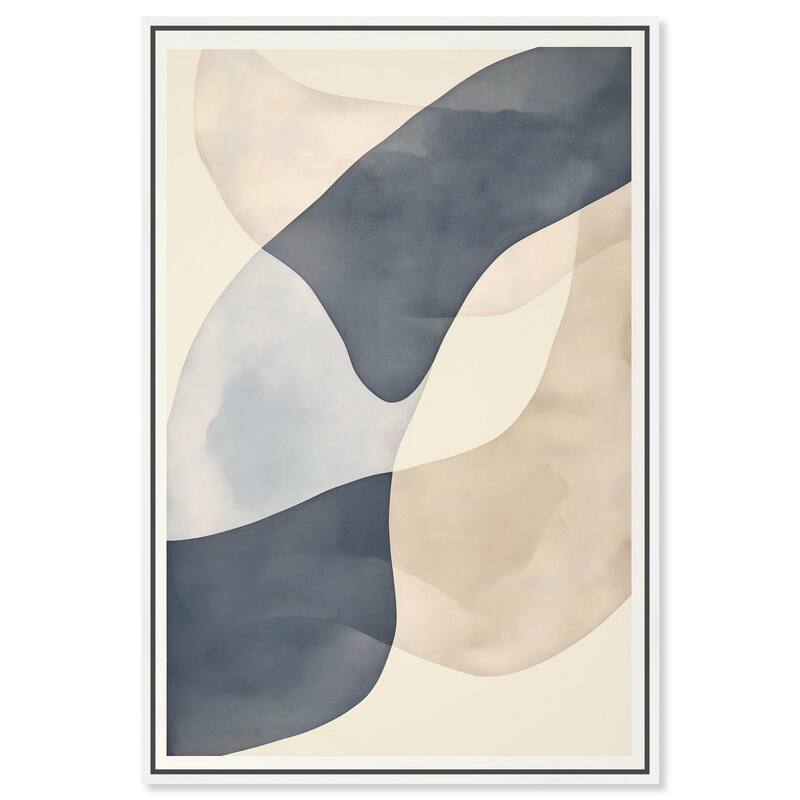 Ovals Canvas by Art Remedy - 36" x 54" - White