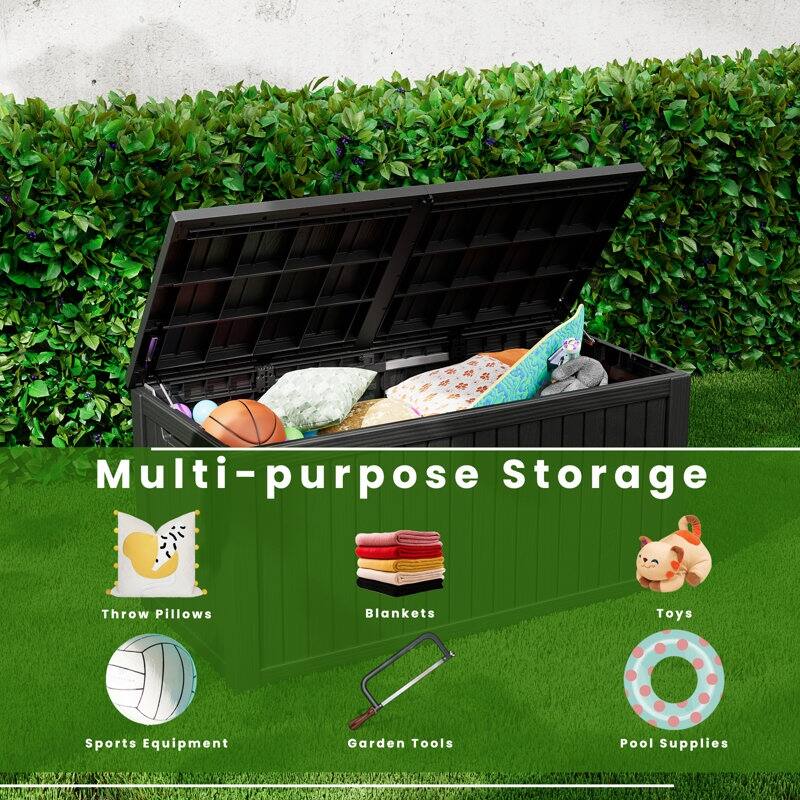 Outdoor Patio Storage Resin Lockable Deck Box