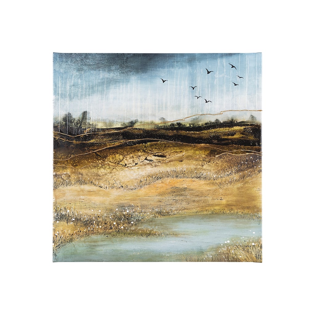 Daily Fly Over (30 x 30) Canvas Art Print