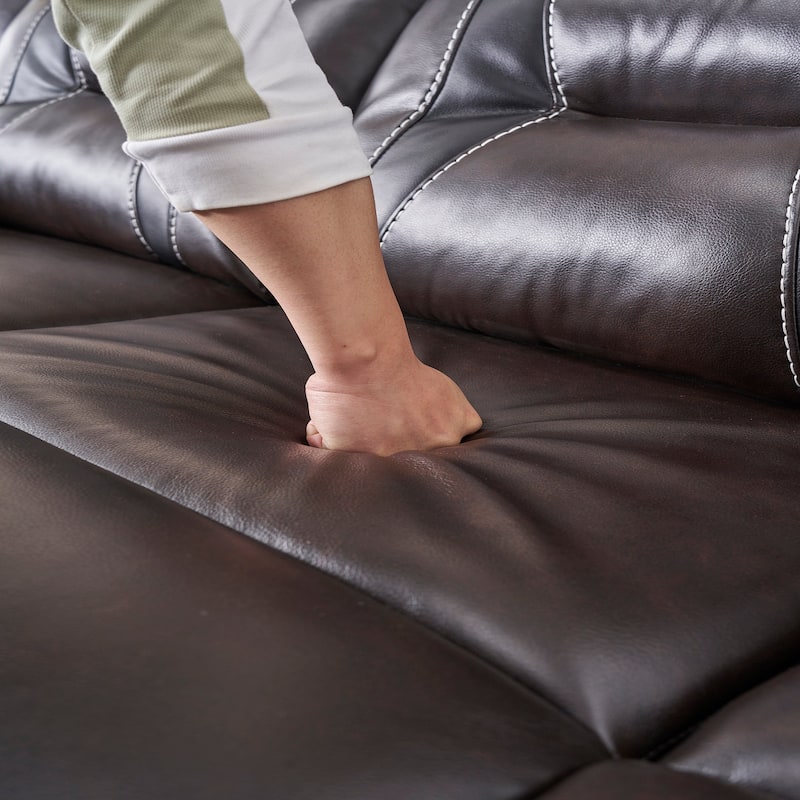 73 Inch Faux Leather Top Arm Reclining Upholstered Loveseat Sofa - 73" x 40" in.