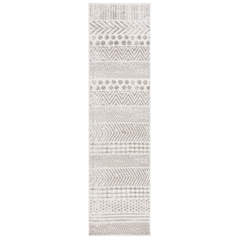 SAFAVIEH Pyramid Almedia Casual Rug - 2'2" x 8' Runner - Ivory/Grey