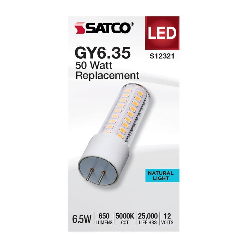 6.5 Watt T6 LED Clear Finish GY6.35 Base 5000K 12V