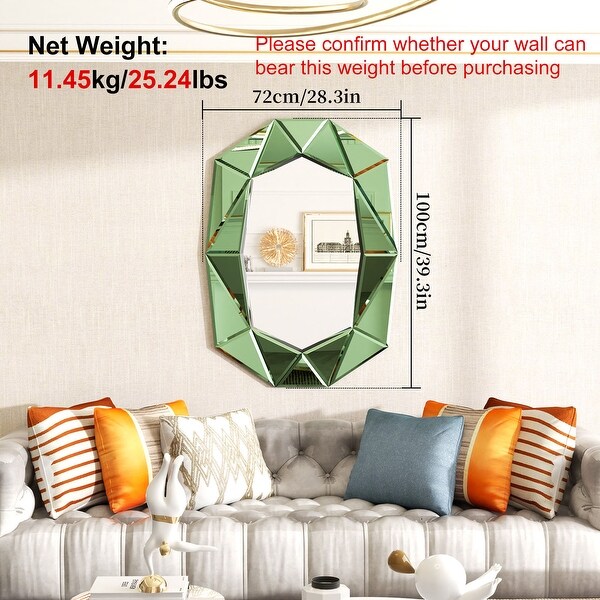 Diamond Beveled Edge Bathroom Wall Vanity Mirror - Bed Bath