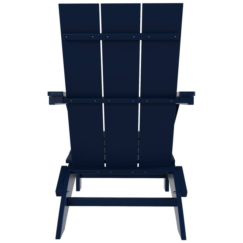 Polytrends Shoreside Modern Poly Folding Eco-Friendly All Weather Adirondack Chair (Set of 4)