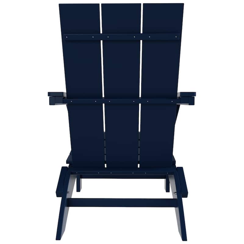Shoreside Modern Poly Folding Eco-Friendly All Weather Adirondack Chair (Set of 8)