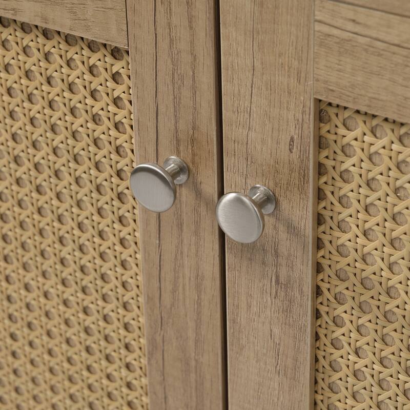 60 Inch Bathroom Vanity with Double Sink, Large Storage Space with 2 Tip-Out Trays / Flip-Out Drawers