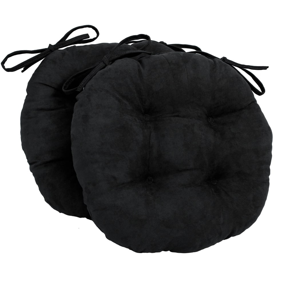 16-inch Round Indoor Microsuede Chair Cushions (Set of 2, 4, or 6)