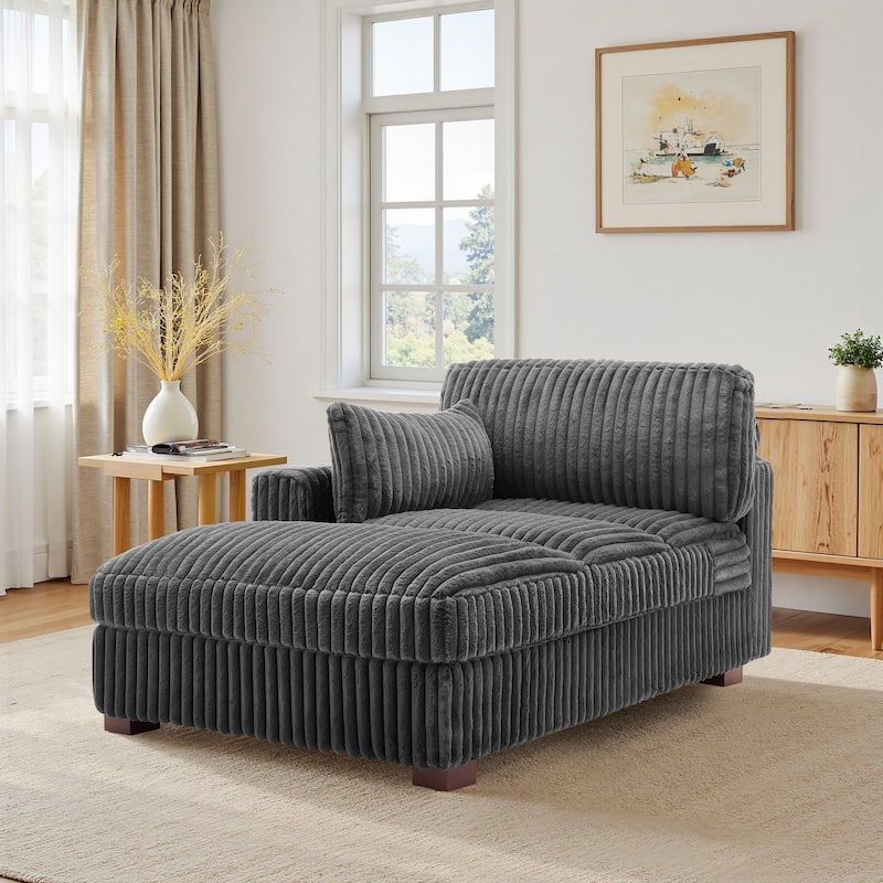 Oversized L-Shape Upholstered Chaise Lounge Sofa Couch