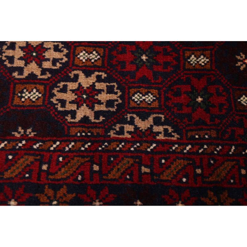 ECARPETGALLERY Hand-knotted Teimani Red Wool Rug - 3'4 x 5'11