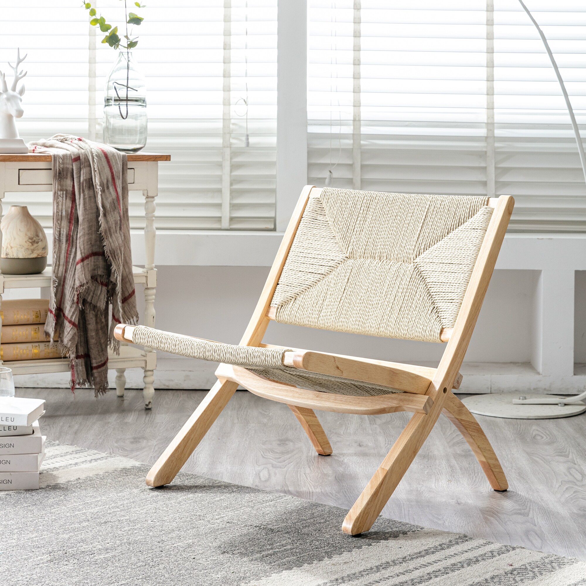 Living accents foldable natural wood foldable chair discount