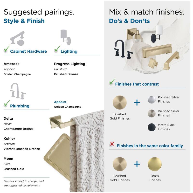 Amerock Appoint 7-1/16" Wall Mounted Towel Ring