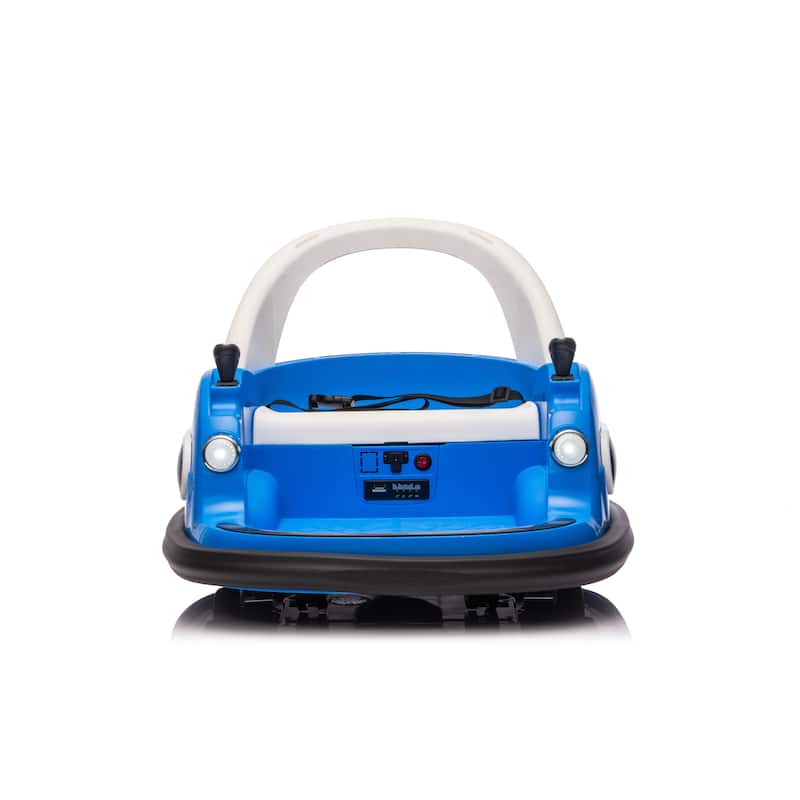 12V Ride On Bumper Car W/Remote Control, LED Lights, Vehicle Body With Anti-Collision Padding Five-Point Safety Belt