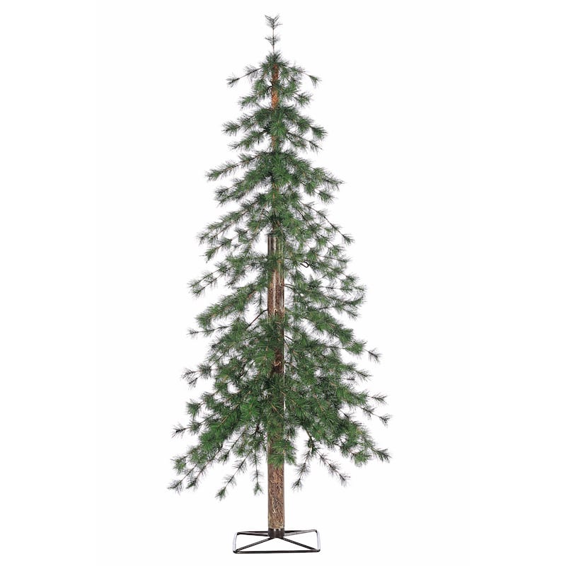 5 Foot High Pre Lit Alpine Tree with Clear White LED Lights