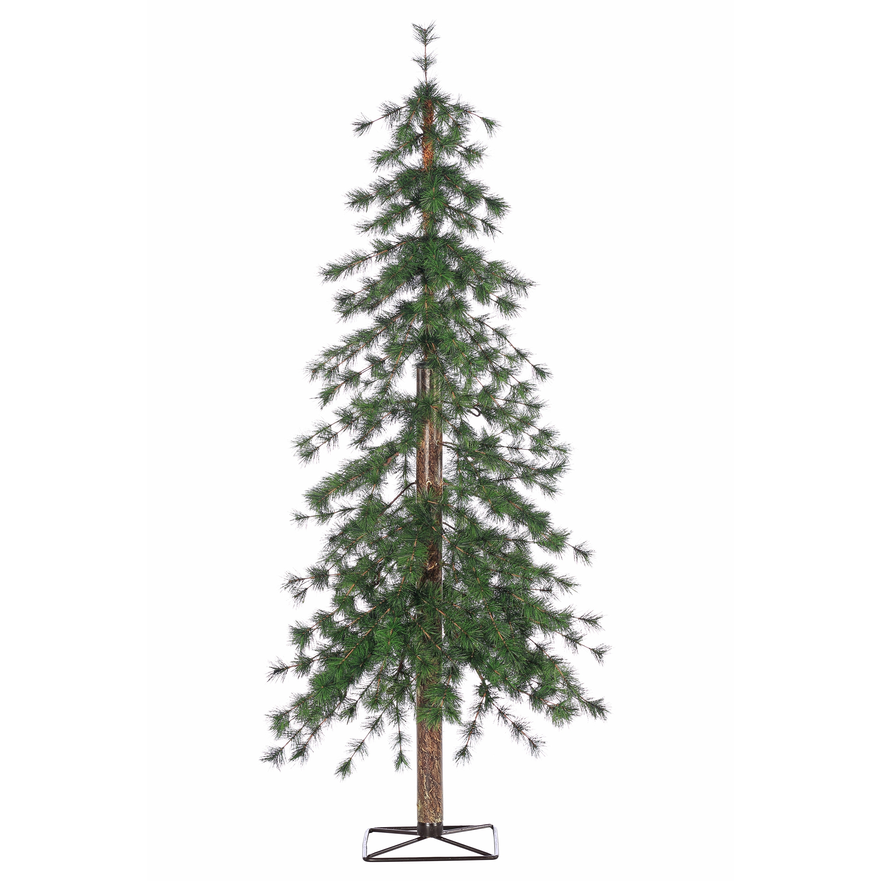 5 Foot High Pre Lit Alpine Tree with Clear White LED Lights