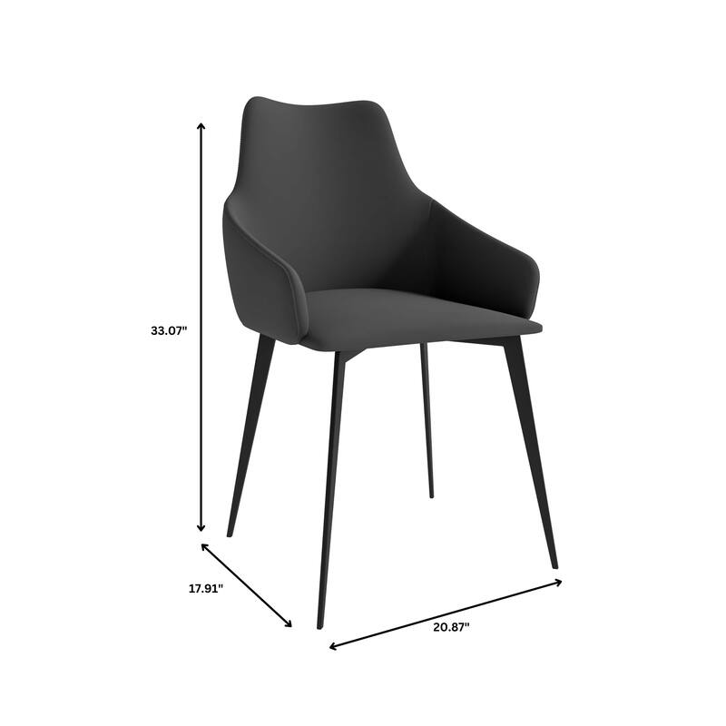 4-Piece Dining Set 35-Inch Round MDF Tabletop Dining Table and 3 Upholstered Side Chairs in Iron