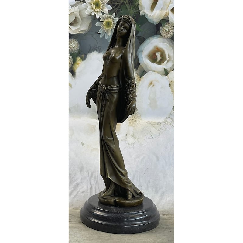 Signed Original Middle Easter Persian Princess Bronze Museum Quality Artwork Sta