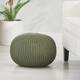 Abena Knitted Cotton Pouf by Christopher Knight Home