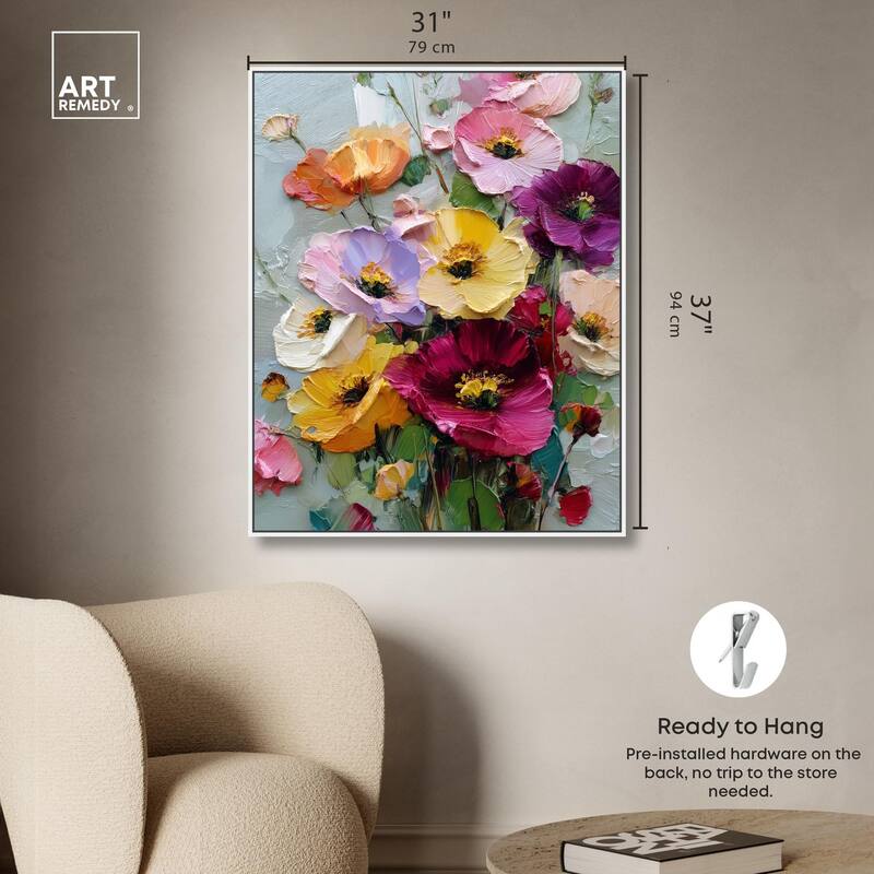 Floral Texture I Canvas by Art Remedy
