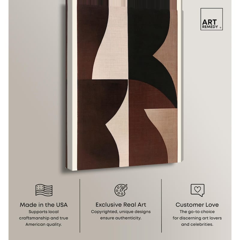 Quartet in Brown II Canvas by Art Remedy, Gallery Wrapped