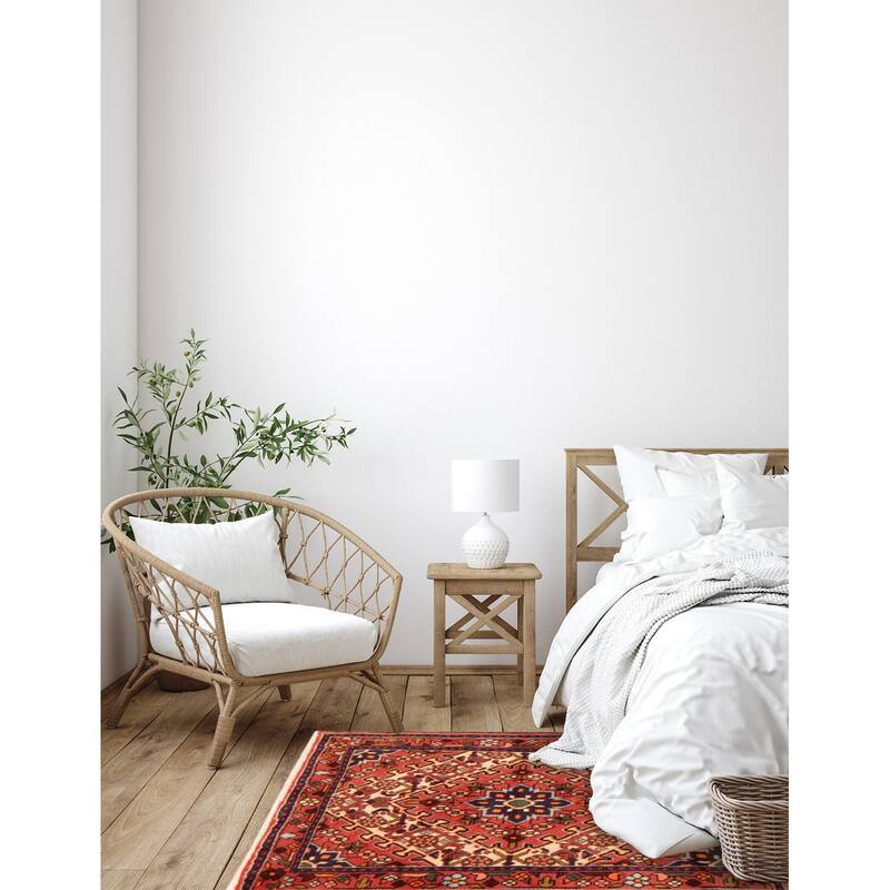 ECARPETGALLERY Hand-knotted Andelz Red Wool Rug - 3'4 x 4'9