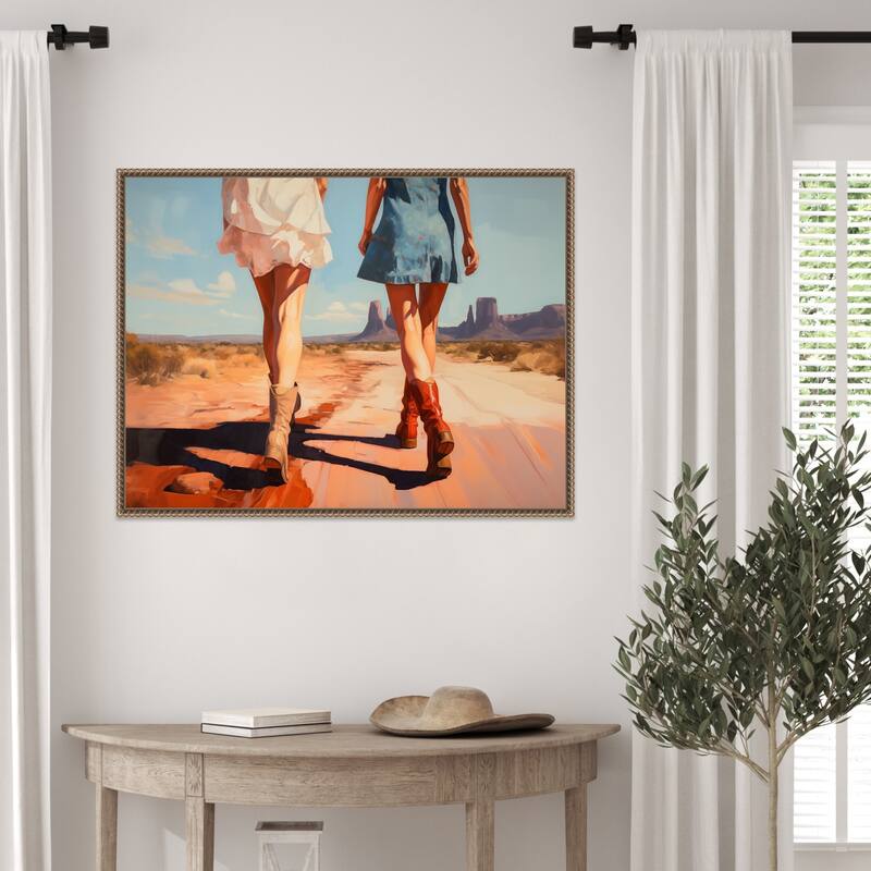 A Walk In the Desert by Andreas Magnusson Framed Canvas Wall Art Print