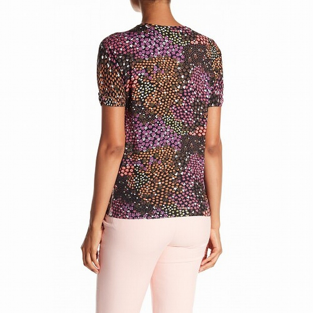 purple floral cardigan
