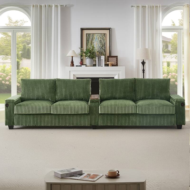 4-seater Corduroy Sofa Couch