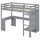 preview thumbnail 18 of 20, Twin Size Loft Bed with L-shaped Desk, Wardrobe and Storage Shelves, White